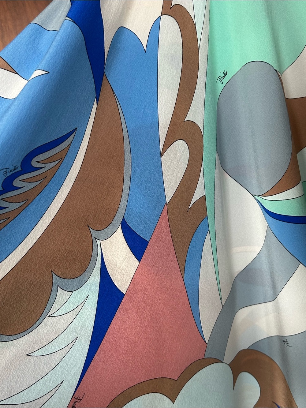 Emilio Pucci Pastel Acapulco Print Silk Tie-Front Mini Dress, Size 10 - Picture 6 of 16